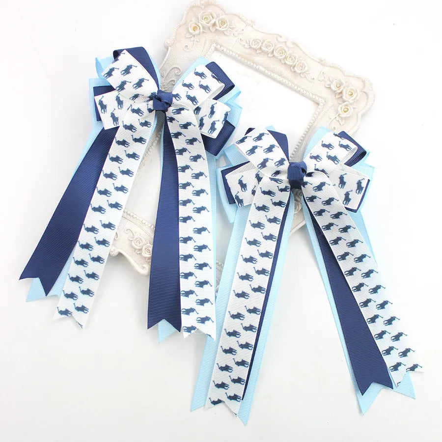Equestrian Bow Three-layer Heavy Industry Ribbon Bow Sports Hairpin Horse Riding Girl Decoration Headwear Children