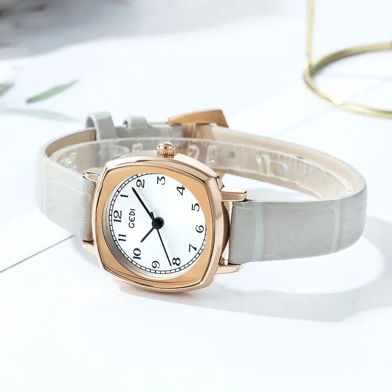 Simple Style Solid Color Buckle Quartz Watch Women's Watches