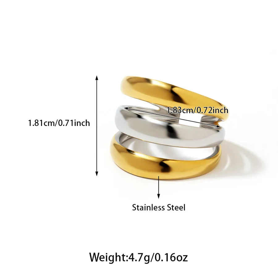 Wholesale Jewelry Casual Starfish Heart Shape Flower 304 Stainless Steel Open Rings