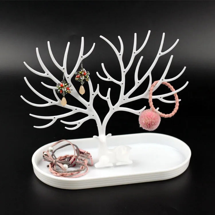 New Small Deer Antler Shaped Jewelry Storage Box Bracelet Earring Necklace Display Stand Organizer For Jewelry Accessories