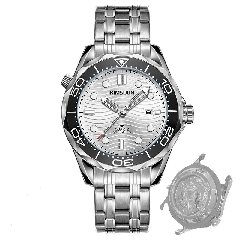 Simple Style Color Block Butterfly Double Snap Quartz Men's Watches