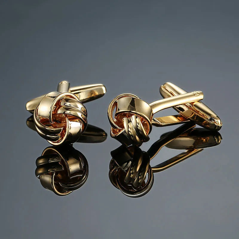 simple style solid color copper plating unisex cufflinks 1 pair
