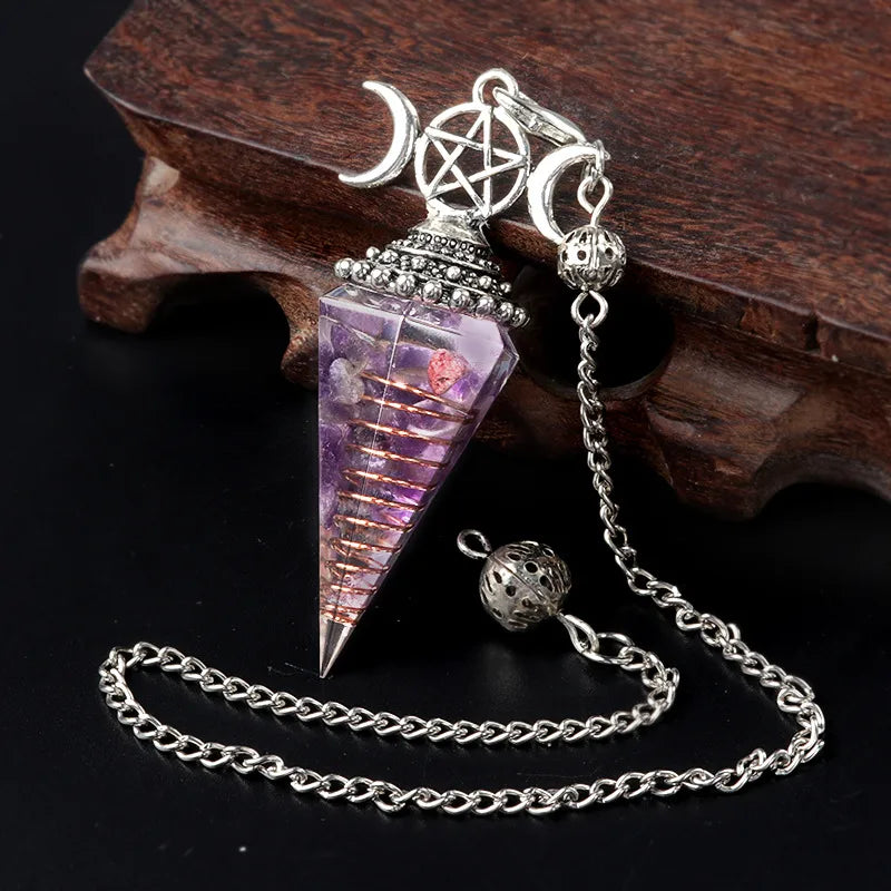 classic style color block semi-precious stone patchwork pendant necklace