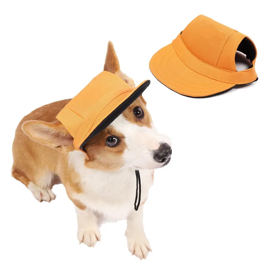 simple style canvas oxford cloth stripe pet hat