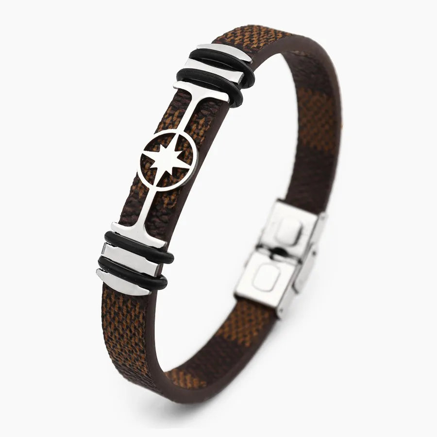 Retro Punk Animal rope Titanium Steel Plating Men's Bangle Men Cord & Leather Bracelets