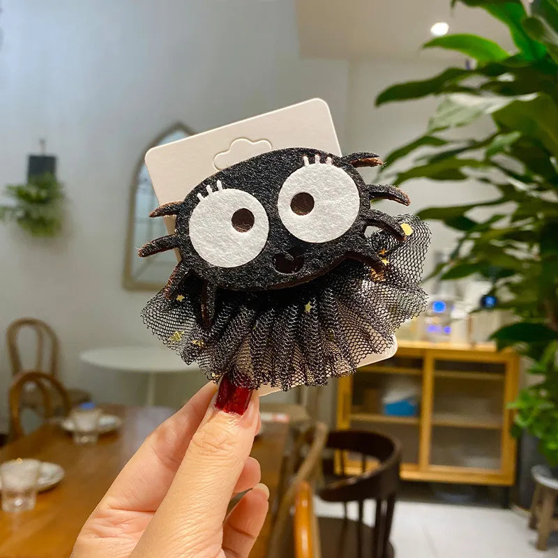 cartoon style pumpkin ghost alloy hair clip 1 piece