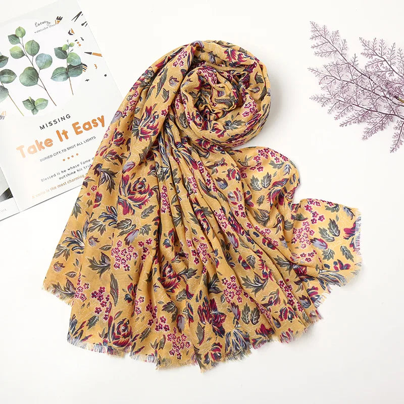 Women's Ethnic Style Color Block Polyester Scarf