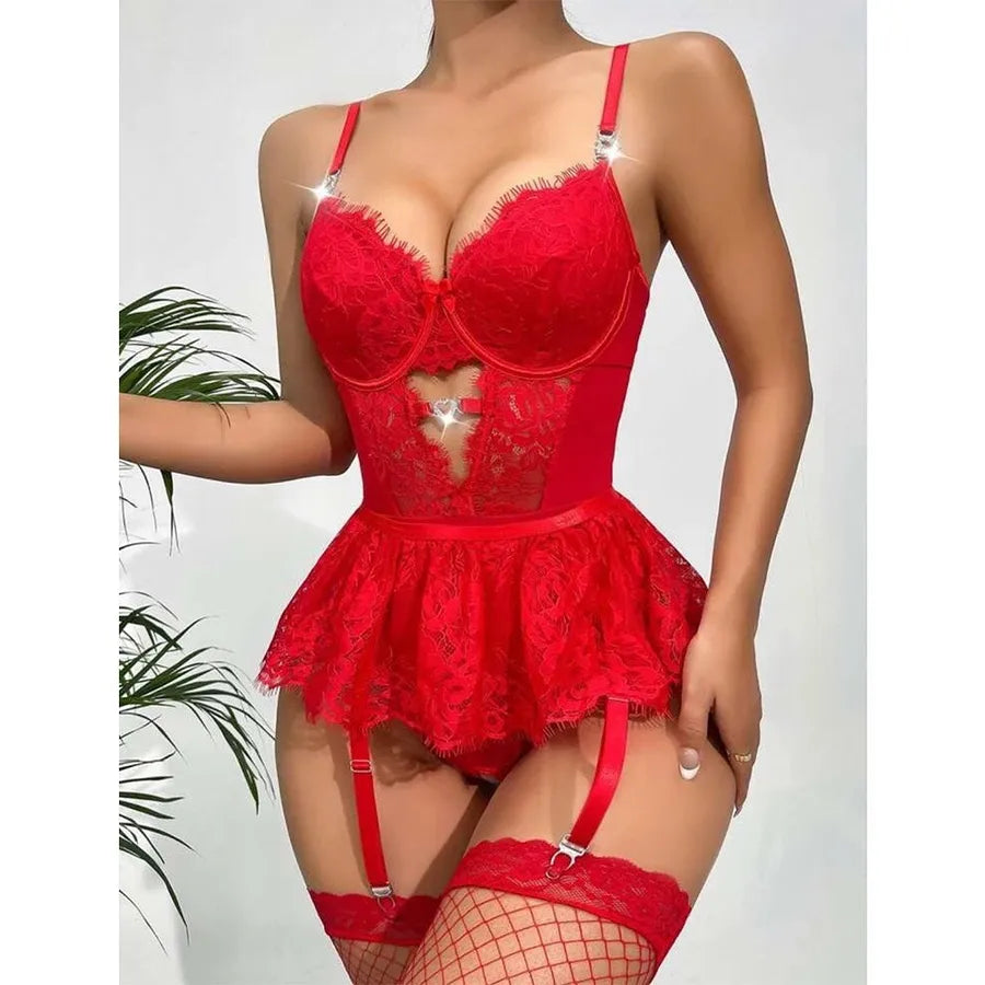 Foreign Trade Lace Garter Fashion Stockings Sexy Sling Flirting Nightclub One-Piece Underwear Sexy