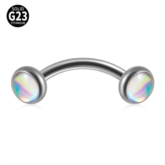 1 Piece Eyebrow Studs Casual Hawaiian Vacation Geometric G23 Titanium Polishing Resin Ear Cartilage Rings & Studs