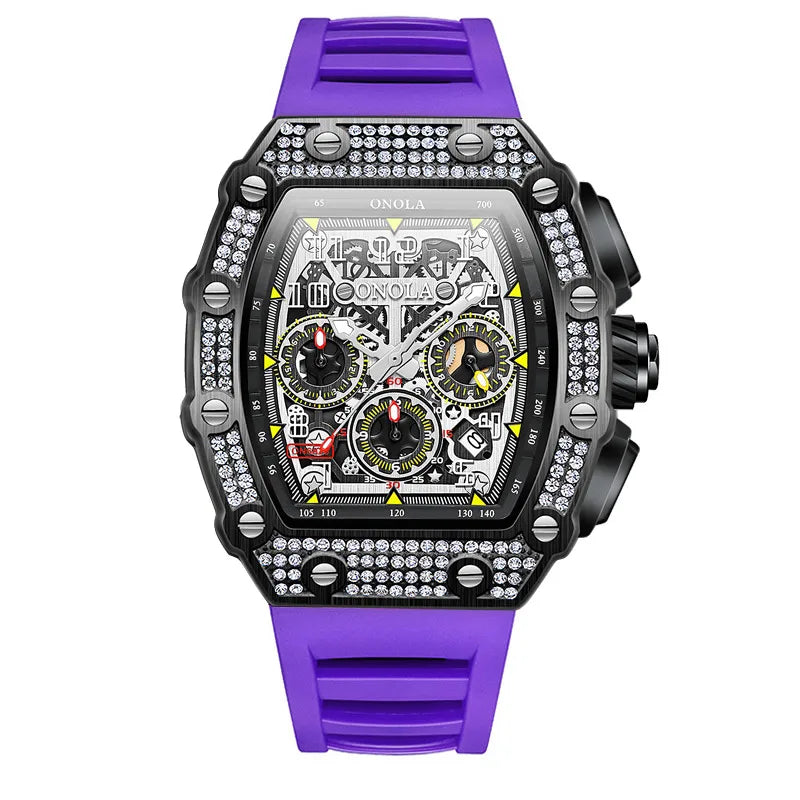 retro solid color buckle mechanical men's watches