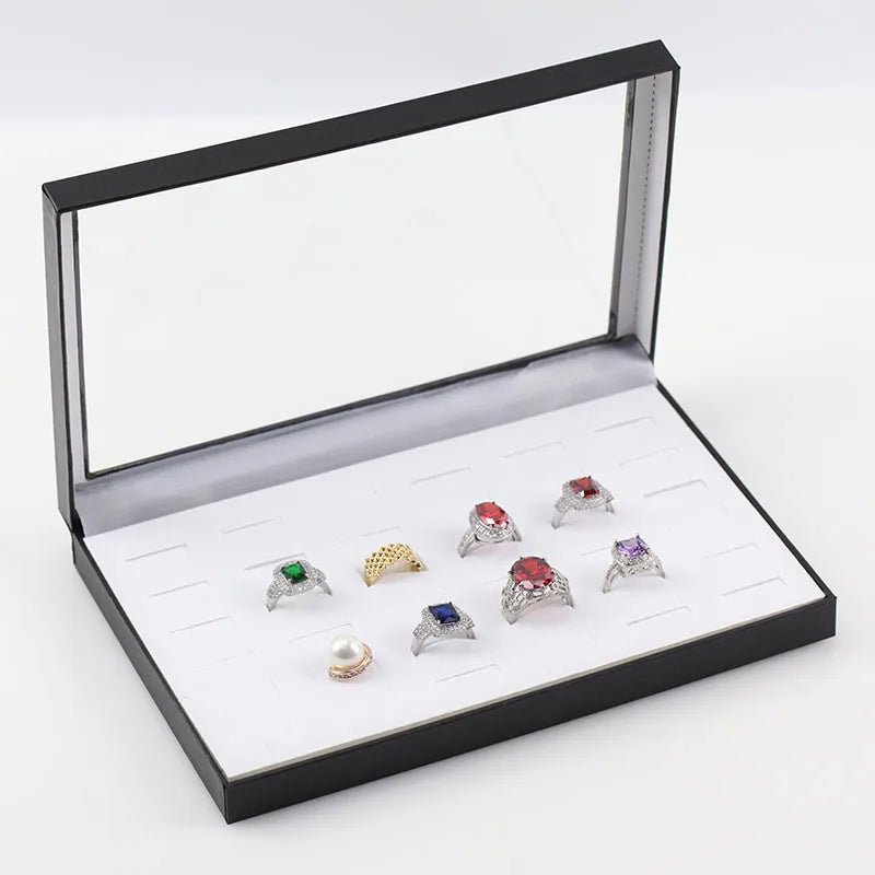 Spot 100 Ring Jewelry Box with Lid Earrings Jewelry Plate 100 Ring Jewelry Storage Display Plate