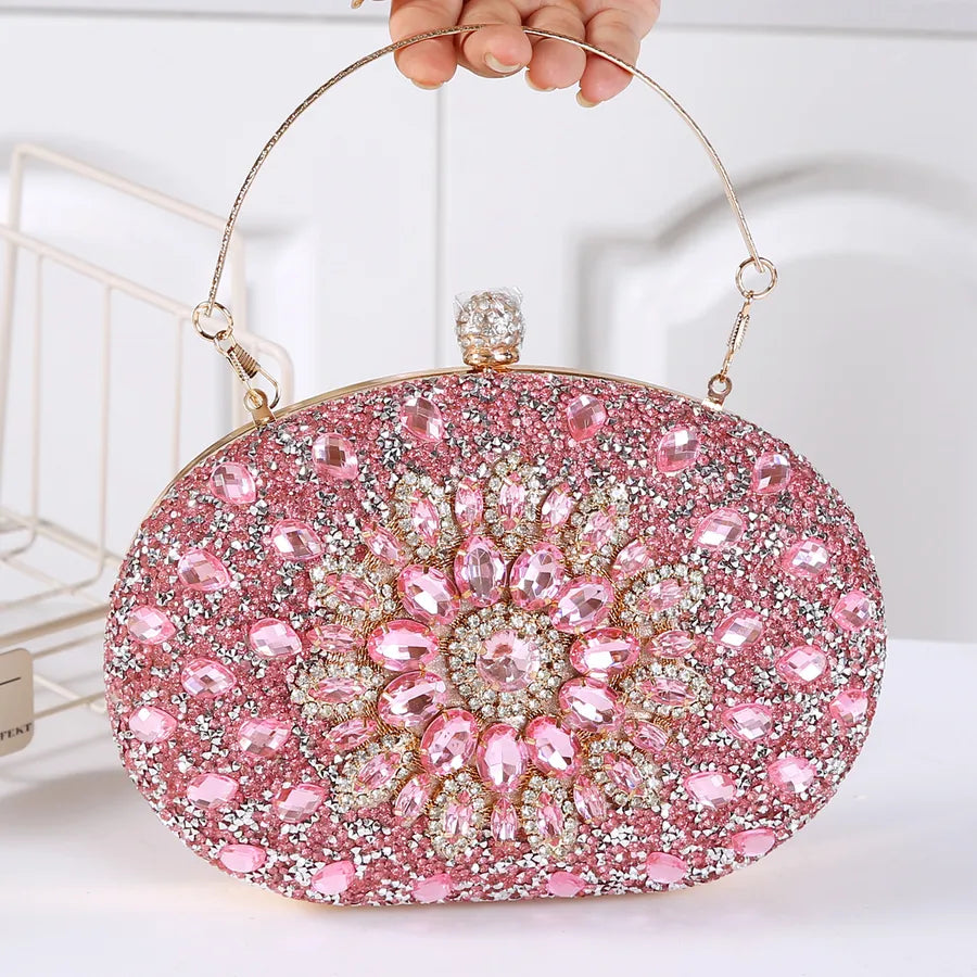 Pu Leather Printing Oval Evening Bags