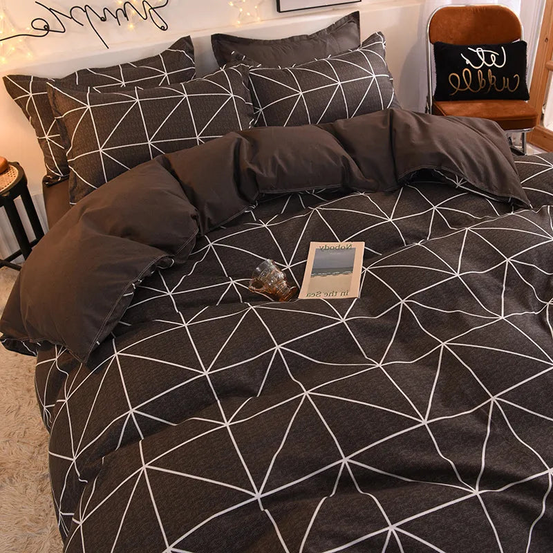 Factory direct supply bedding four-piece bed sheet quilt cover three-piece dormitory single quilt cover single quilt cover simple style