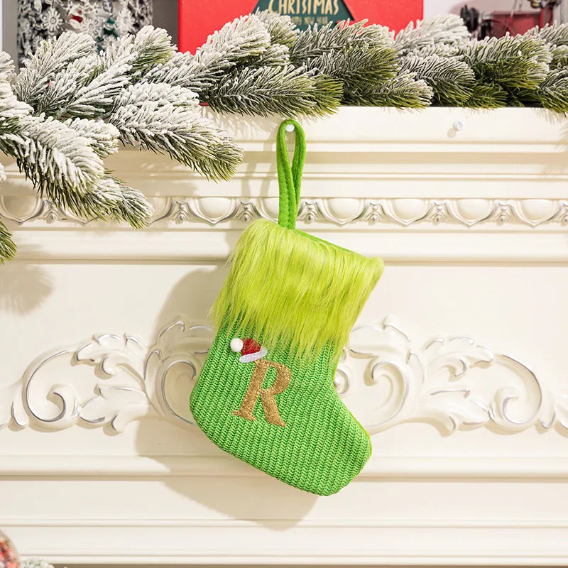 Christmas Nordic Style Cartoon Style Classic Style Christmas Hat Letter Nonwoven Polyester Party Festival Christmas socks Decorations Hanging Ornaments