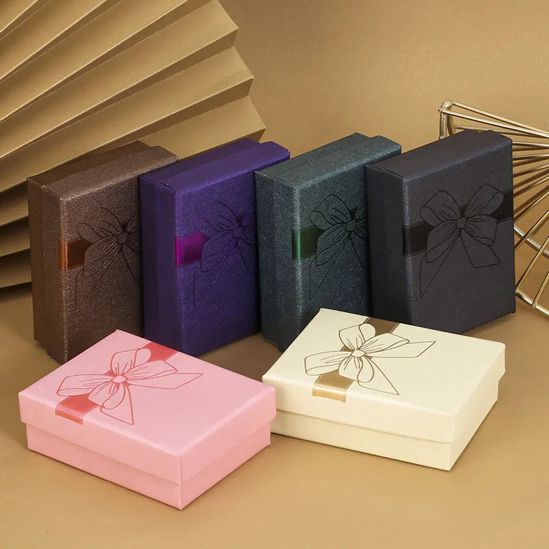 fashion bow knot paper jewelry boxes 1 piece