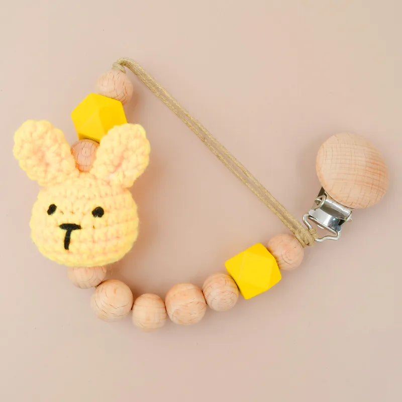 Cute Rabbit Geometric Wood yarn Baby Accessories