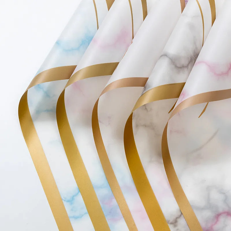 Elegant Simple Style Marble Plastic Date Festival Gift Wrapping Supplies Party Supplies Gift Wrapping Supplies 20 PCS/Package