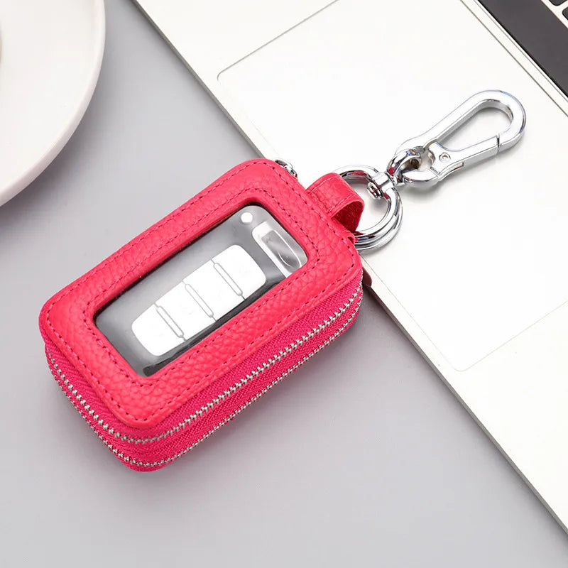 unisex classic style solid color leather