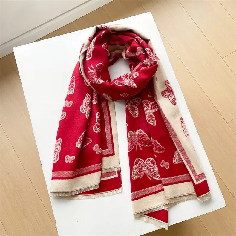 Women's Cute Sweet Butterfly Polyester Scarf