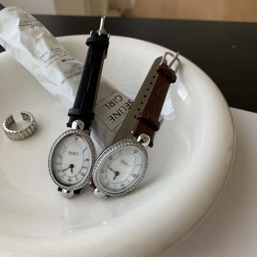 Casual Business Simple Style Oval Buckle Quartz Watch