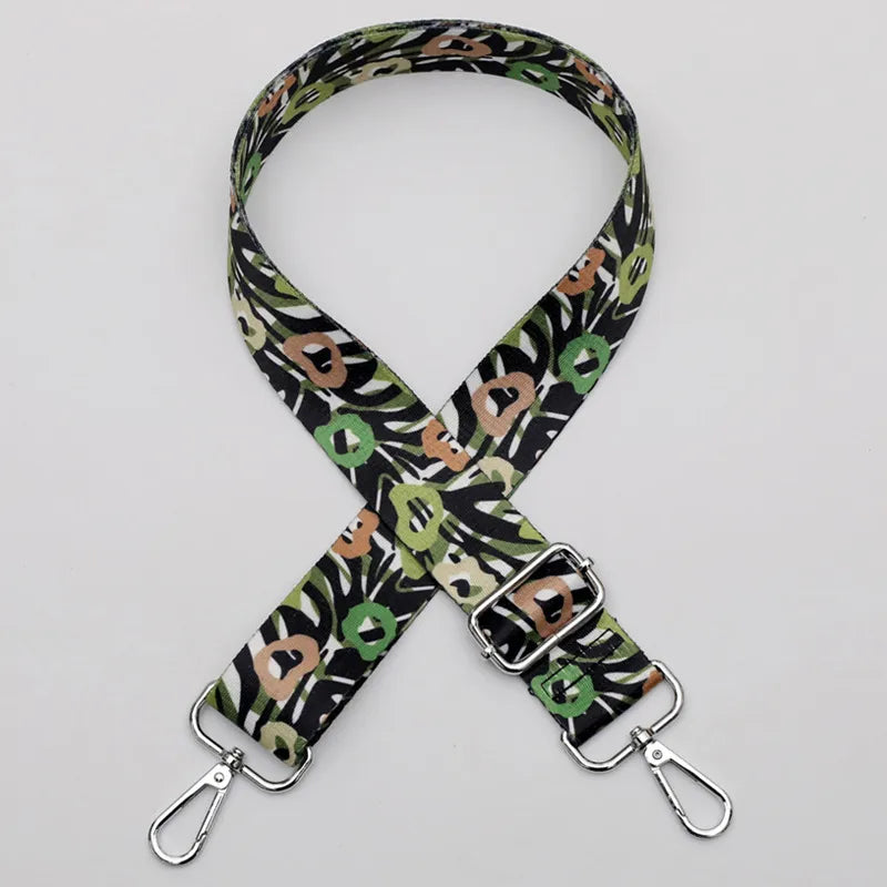 Polyester Stripe Lingge Leopard Bag Strap