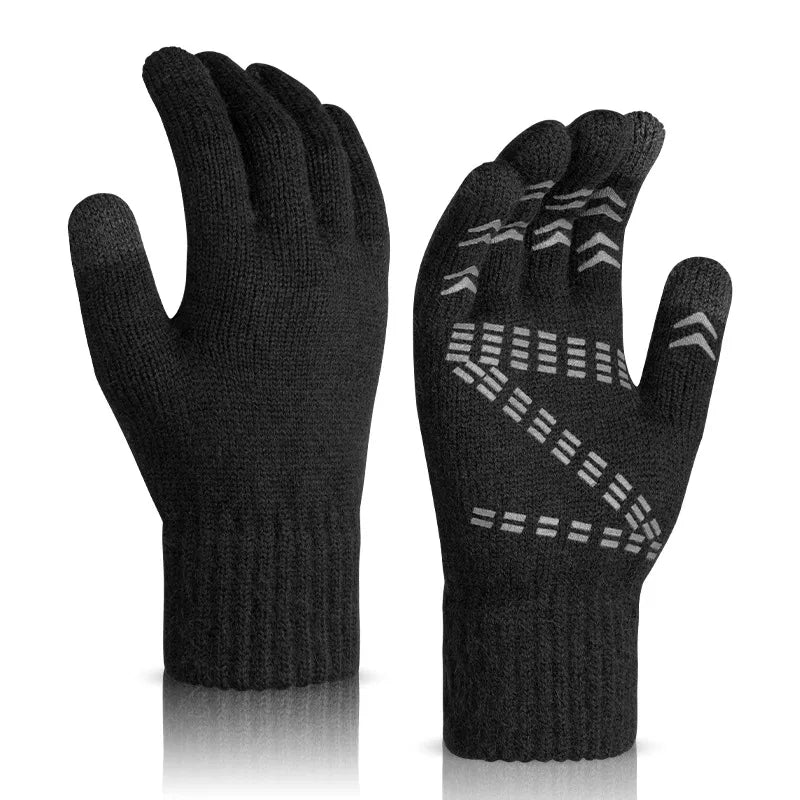 men's basic simple style solid color gloves 1 set