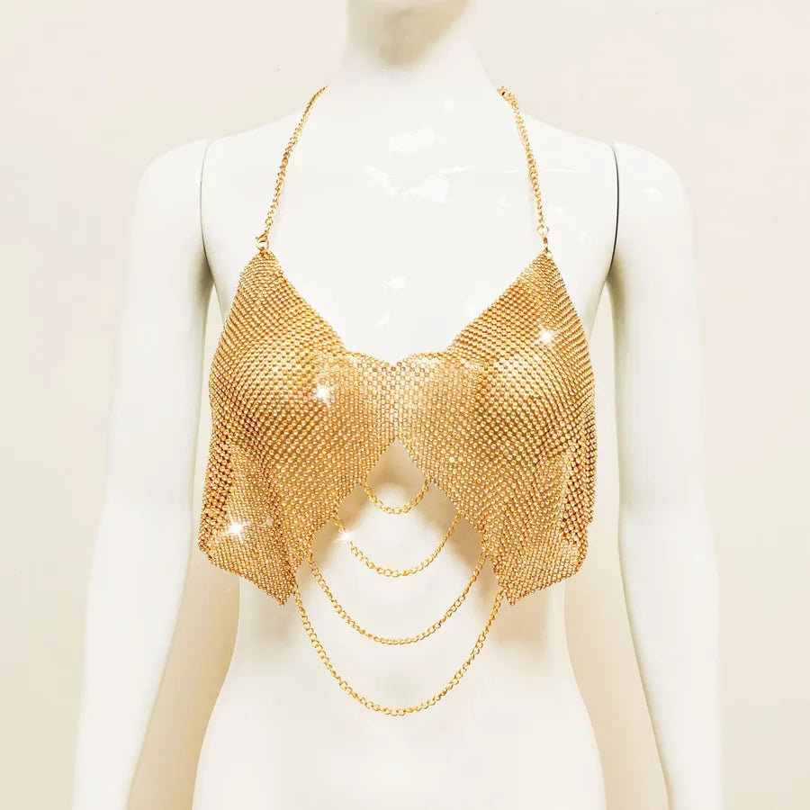 Women's Wrap Crop Top Tank Tops Diamond Streetwear Solid Color