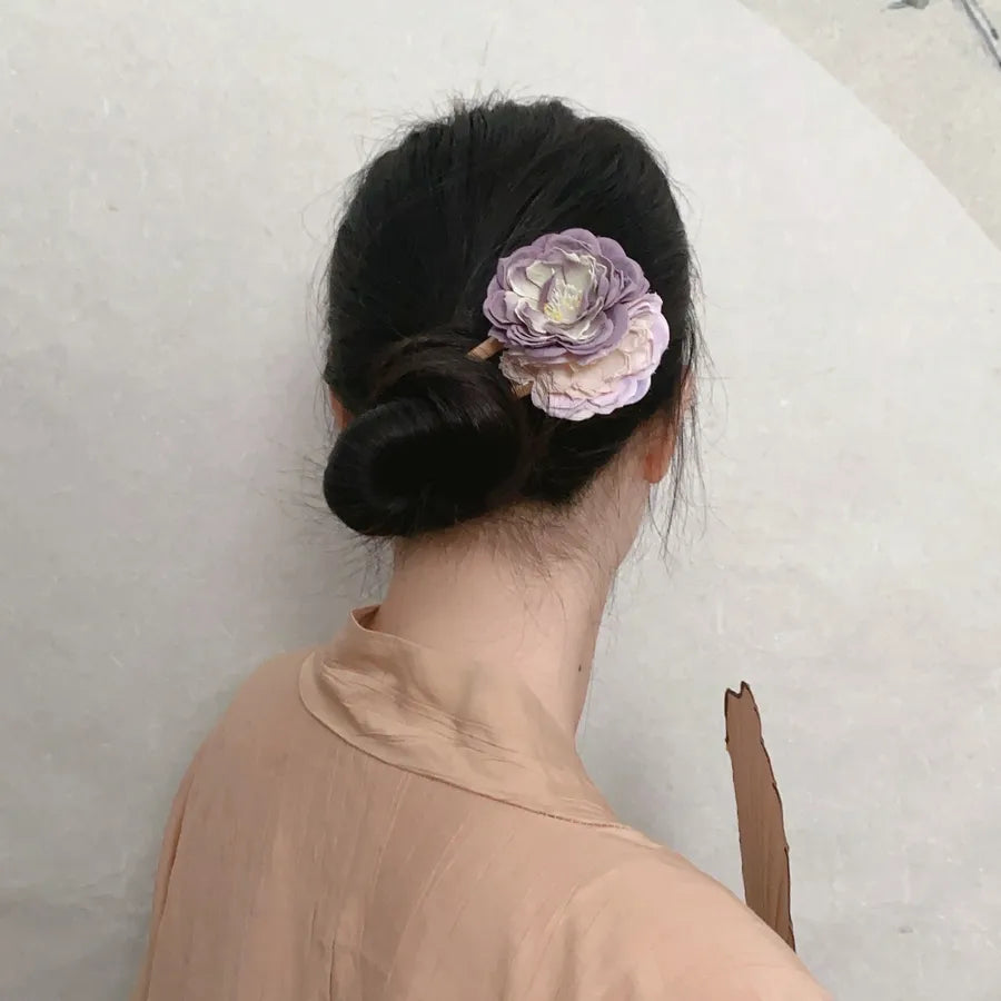 Super Fairy Artificial Flower Butterfly Flower Tassel Grip Female Sweet Style Unique and Exquisite Barrettes Ins All-Match Hair Accessories Fashion