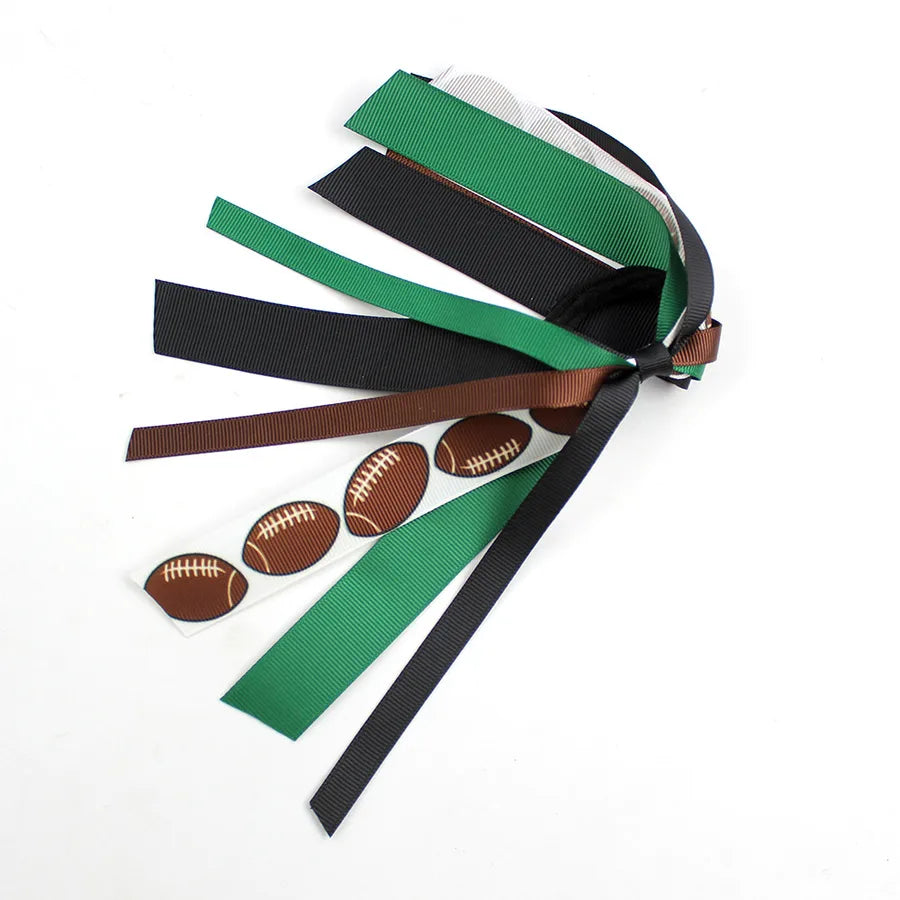 Amazon's Hottest Cheer Ribbon Football Baseball Hair Accessories Game Day Decoration Cheerleading Headdress Ponytail Decoration