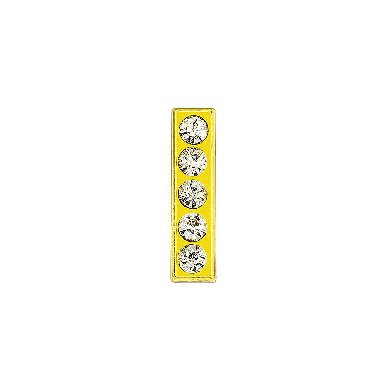 1 Piece 12mm Hole 6~9.9mm Alloy Rhinestones Letter DIY Ornament Accessories Beads