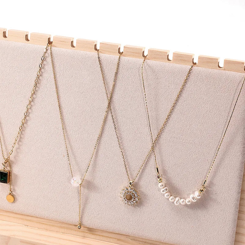 Extra Large Solid Wood Display Stand Necklace Sweater Chain Showcase Jewelry Accessory Pedestal Academic Style Combining Craftsmanship