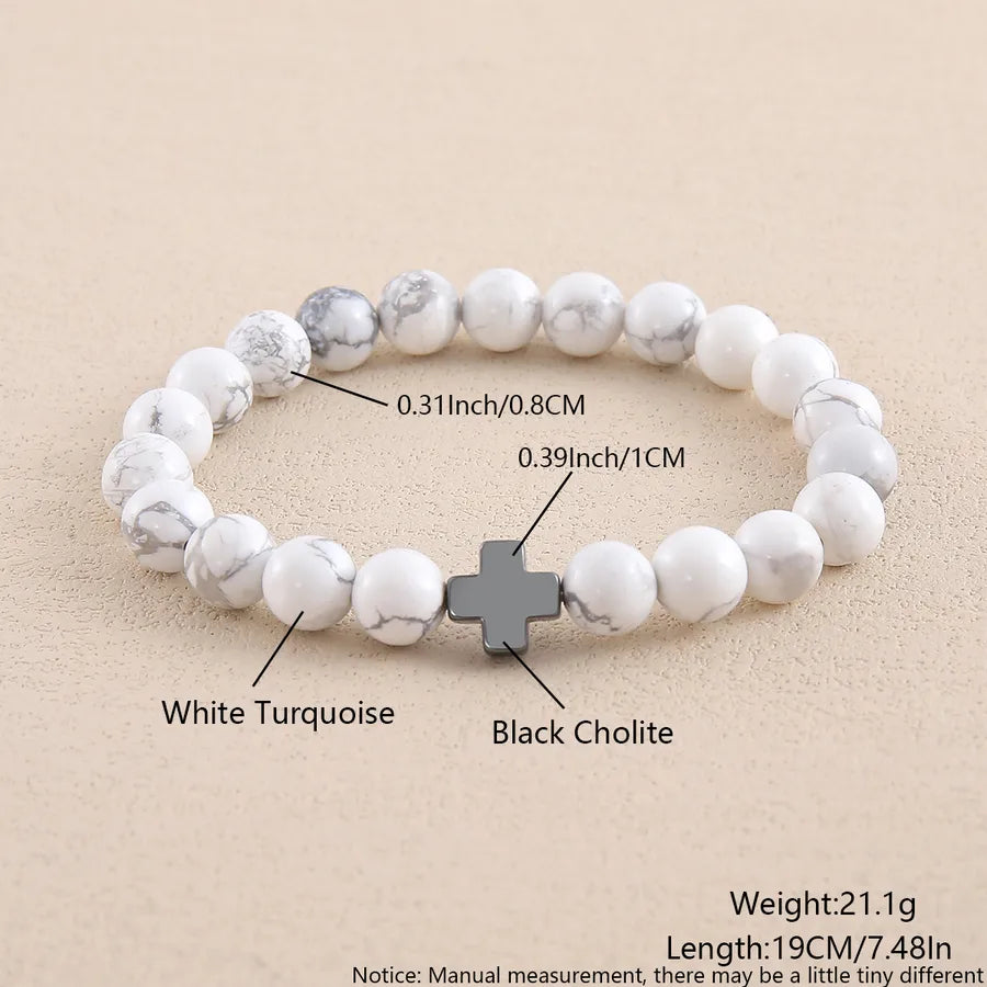 Casual Commute Cross natural stone Wholesale Bracelets