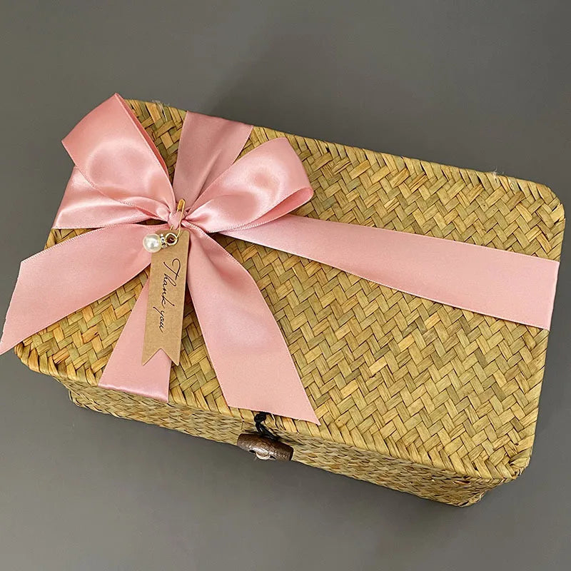 pastoral solid color wood storage box