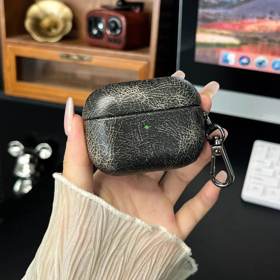 Imitation Leather Solid Color Retro Classic Style Headset Protective Sleeve Phone Accessories
