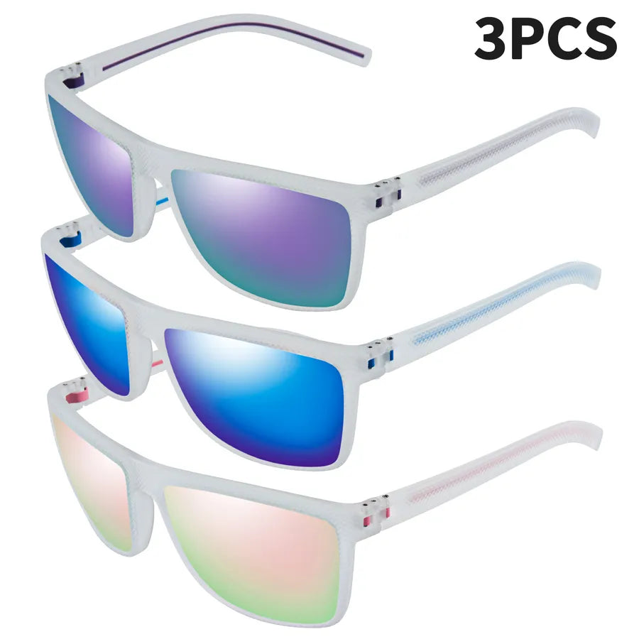 Vacation Simple Style Solid Color Tac Tinted Lenses Square Full Frame Men's Sunglasses