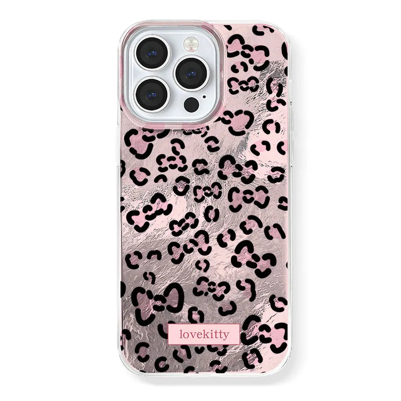 Silica Gel Bow Knot Leopard Cartoon Style Cute Phone Cases Phone Accessories