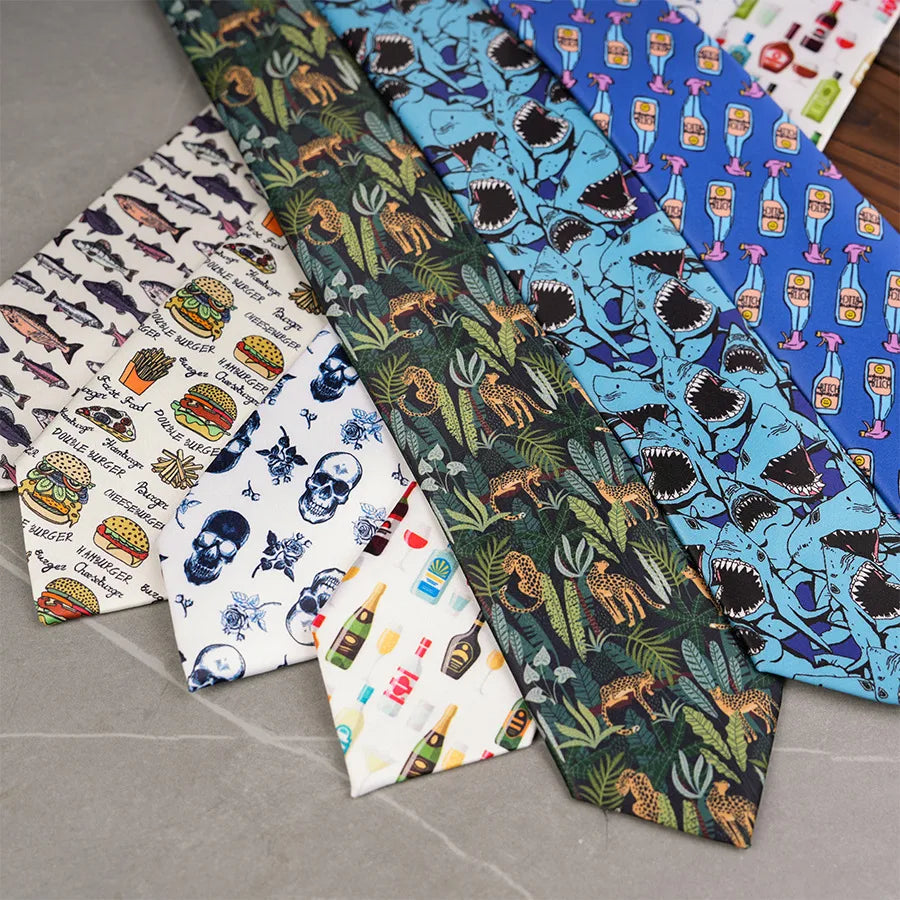 Casual Geometric Plant Arrow Polyester Yarn Men's Tie