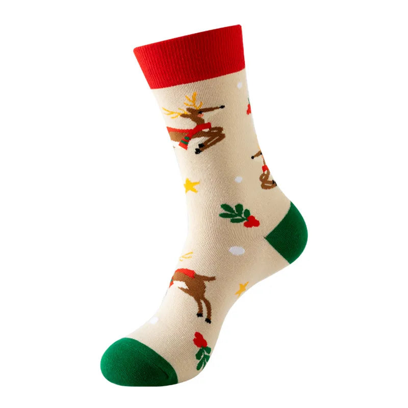 Christmas Cute Modern Style Unisex Christmas Tree Gingerbread Snowman Cotton Polyester Ankle Socks A Pair