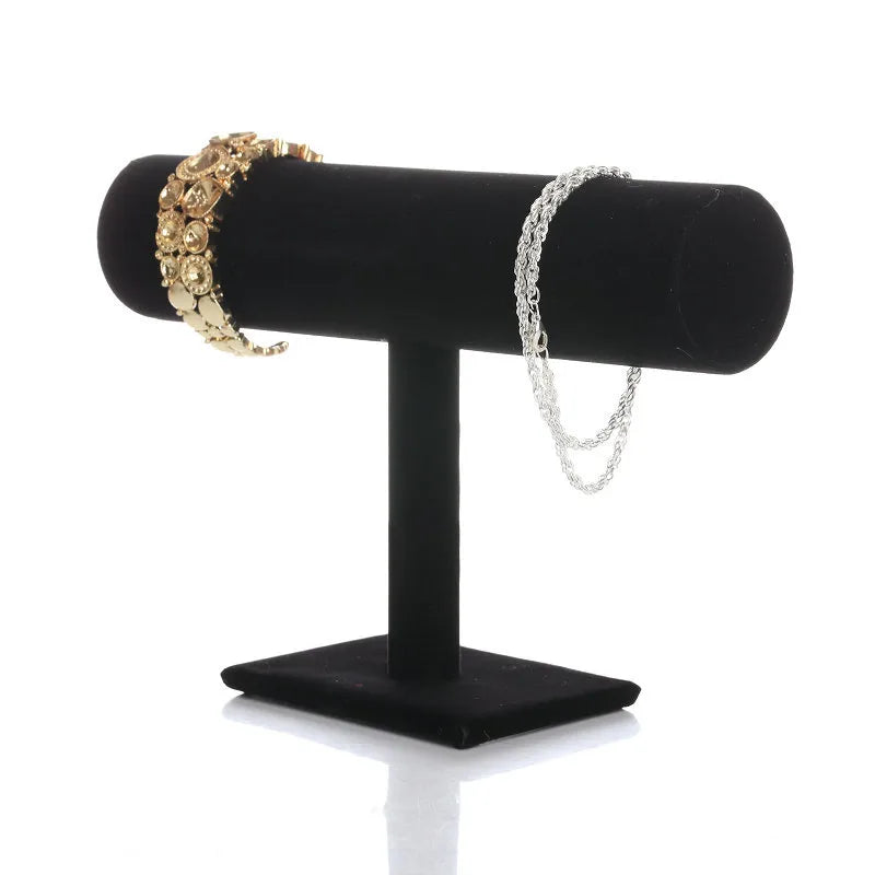 Single-layer flannelette bracelet rack jewelry display stand watch display stand bracelet head flower head hoop jewelry store countertop shelf