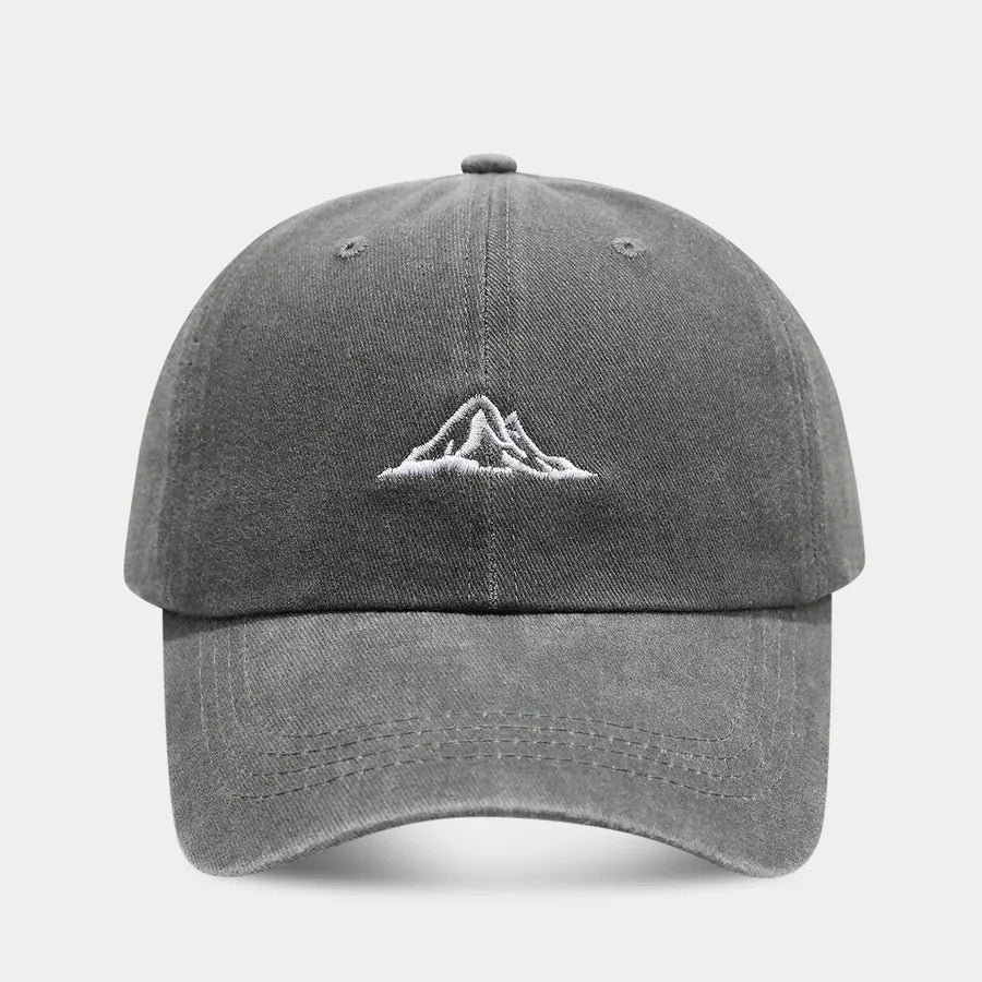 Unisex Casual Simple Style Streetwear Mountain Embroidery Curved Eaves Baseball Cap