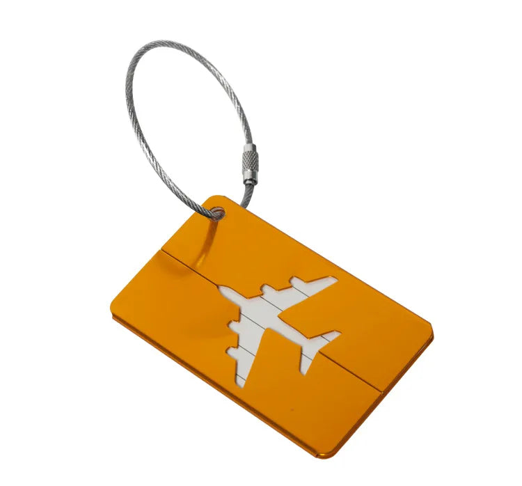 Aluminum alloy luggage tag boarding metal luggage aircraft shipping elevator tag  spot factory wholesale