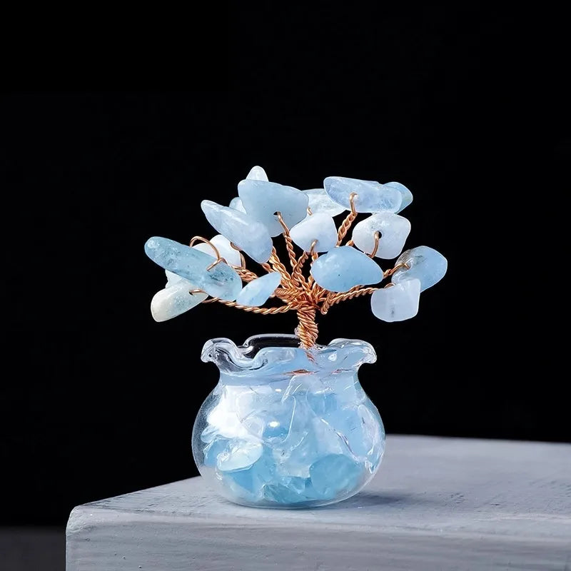 Elegant Tree Crystal Ornaments Artificial Decorations