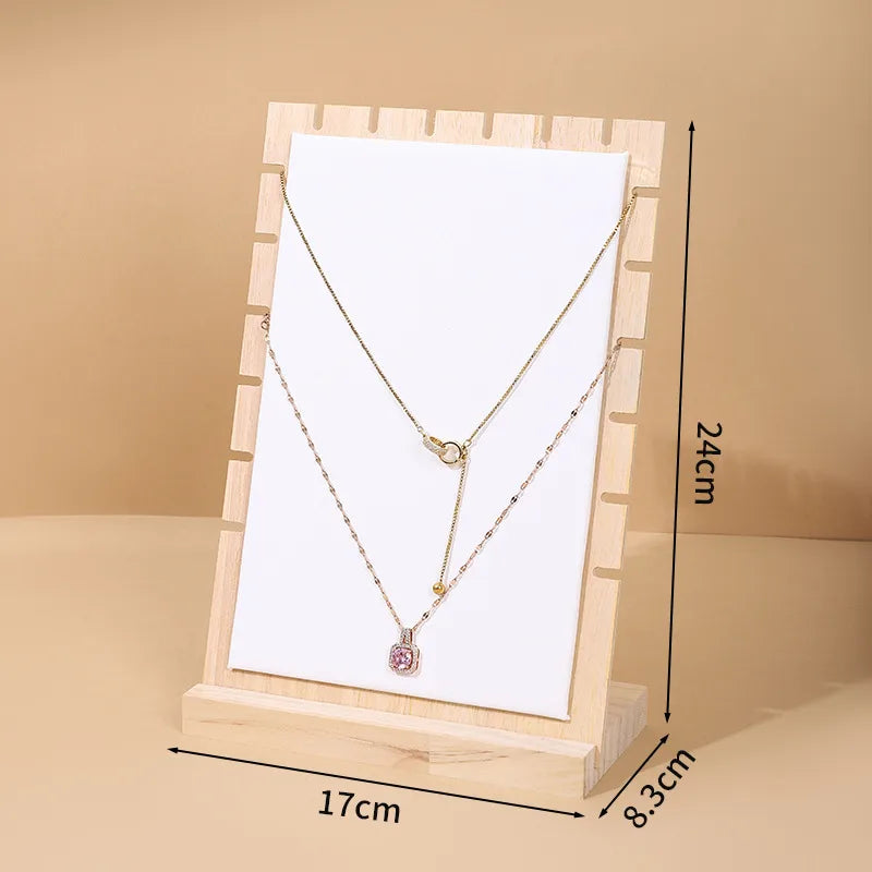 1 Piece solid wood Classic Style L Shape Jewelry Display