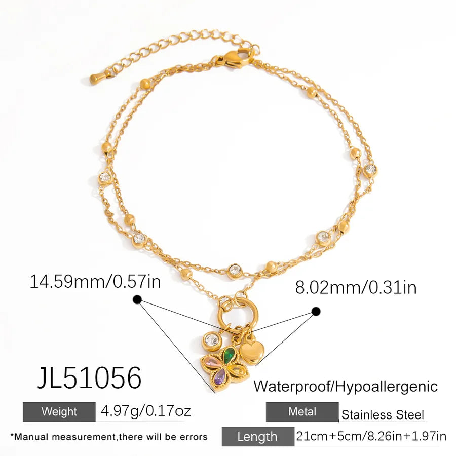 Wholesale Jewelry Elegant Luxurious Beach Starfish 304 Stainless Steel 18K Gold Plated Anklet