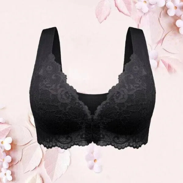 manufacturers wholesale front opening buckle large size no steel ring bra large chest small comfortable breathable ladies underwear