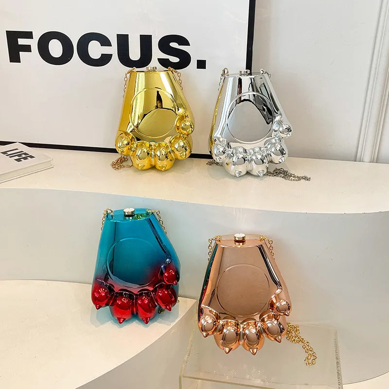 Acrylic Hand-shaped brush Hand-shaped brush Evening Bags