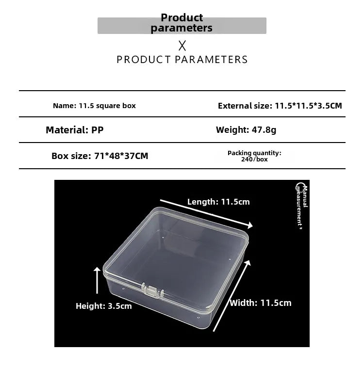Transparent plastic packaging box hardware tools sample display box parts packaging box accessories Finishing Card storage box