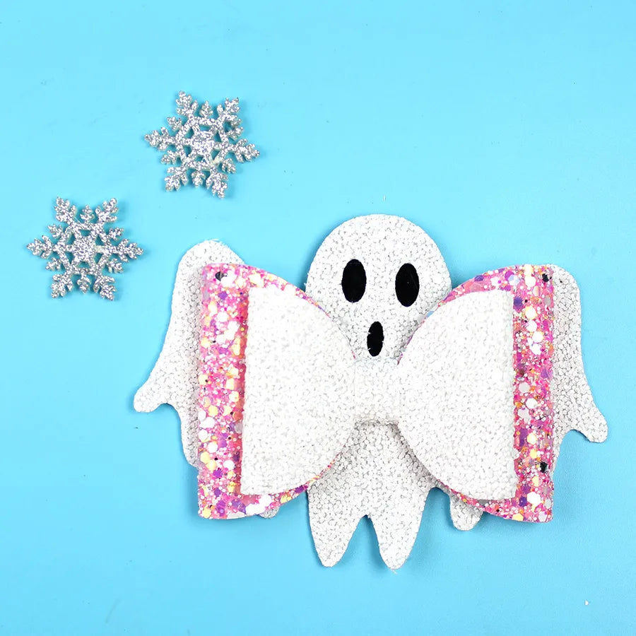 Halloween Heavy Work Skeleton Ghost Butterfly Knot Hair Clip Children's Funny Hair Accessories Customizable Headwear