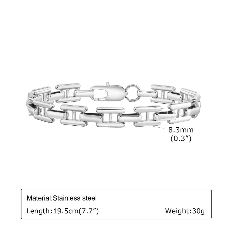 Basic Simple Style Letter 201 Stainless Steel Men's Bracelets
