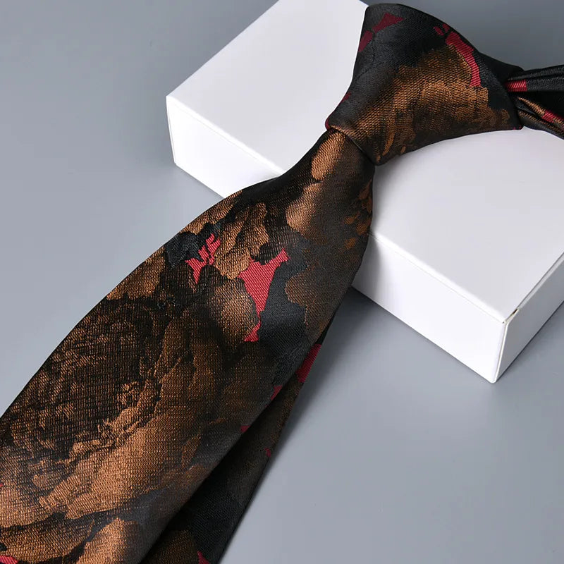 business animal flower polyester yarn men's tie